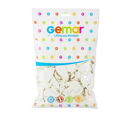 Balony pastelowe białe 100szt.